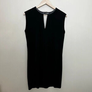 Warehouse • V-Neck Black Straight Dress